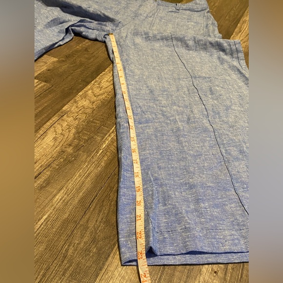 Zara Sky Blue Linen blend trousers - Picture 11 of 14